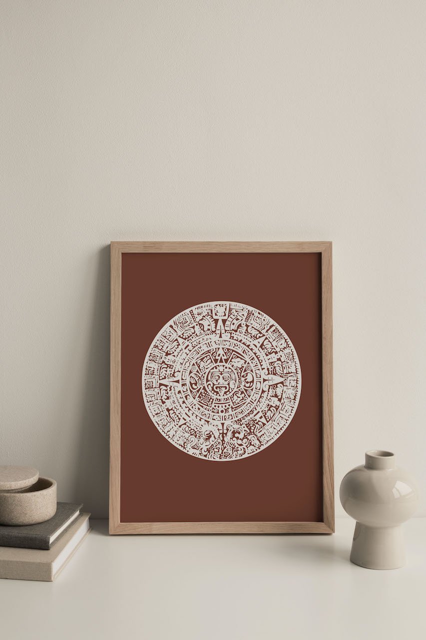 "Aztec Sun" Art Print by Jacqueline Malcolm