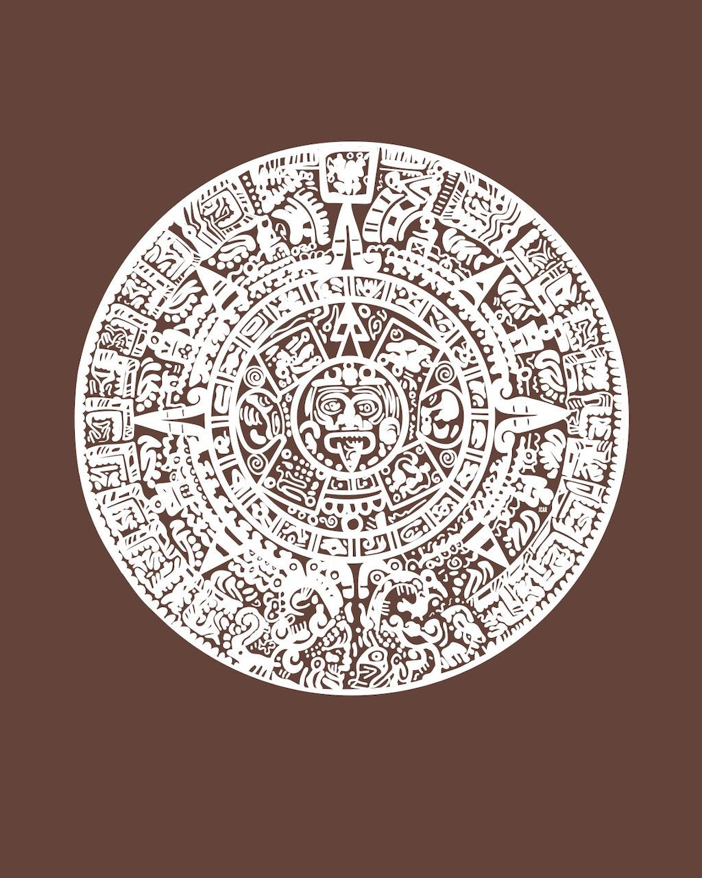 "Aztec Sun" Art Print by Jacqueline Malcolm